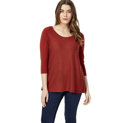 Sizes 12-26 Russet emilia knitted top